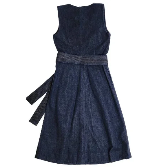women's belted fit & flare midi dress Stylish Fit and Flare Dress with Cross Belt Forest Green / M